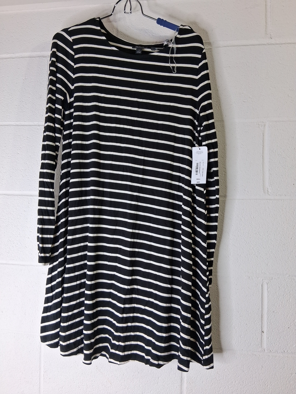jcpenney Black and White Striped Midi Dress